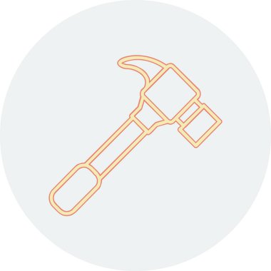 Çekiç ağı simgesi, basit vektör illüstrasyonu 