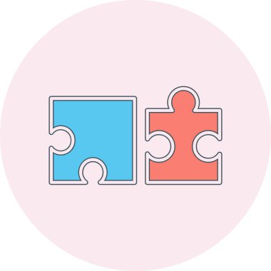 vektör illüstrasyonu, bulmaca ögesi simgesi 