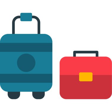 Bagaj web simgesi, vektör çizim 