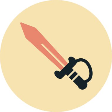 kılıç simgesi, vektör illüstrasyonu basit tasarım