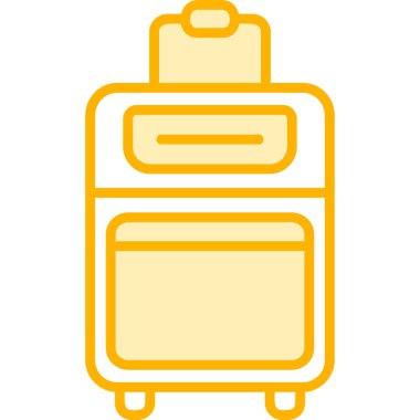 Bavul web simgesi, vektör çizim