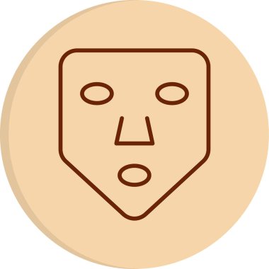 Bir maskenin vektör illüstrasyonu 