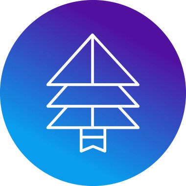 Köknar ağacı. Web simgesi basit illüstrasyon 