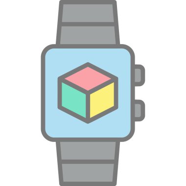 smartwatch simgesi, vektör illüstrasyonu 