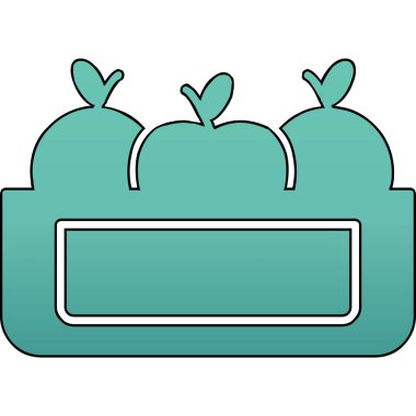 Kutudaki elmaların vektör illüstrasyonu 