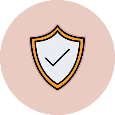 kalkan simgesi web basit illüstrasyon