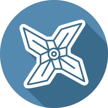 Shuriken simgesinin vektör illüstrasyonu          