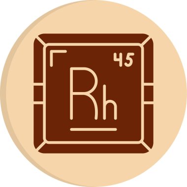 Rodyum modern simgesinin vektör illüstrasyonu                      