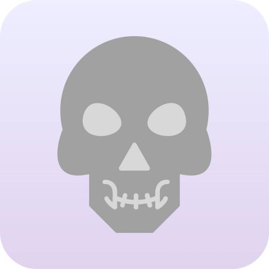 Kafatası. Web simgesi basit illüstrasyon