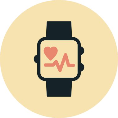 smartwatch simgesi, vektör illüstrasyonu 