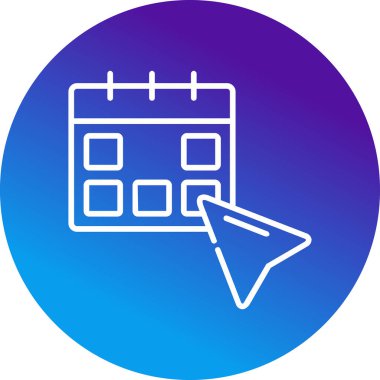 Takvimdeki harita işaretleyici simgesi. vektör illüstrasyonu 