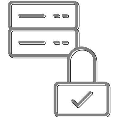 Güvenli simgenin vektör illüstrasyonu 