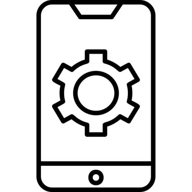 Akıllı telefon ikonu vektör illüstrasyonu. İş Yönetimi kavramı