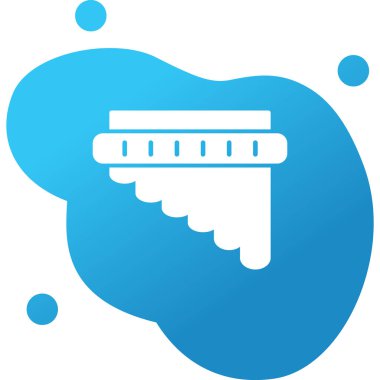 Pan Flüt web simgesi, vektör illüstrasyonu