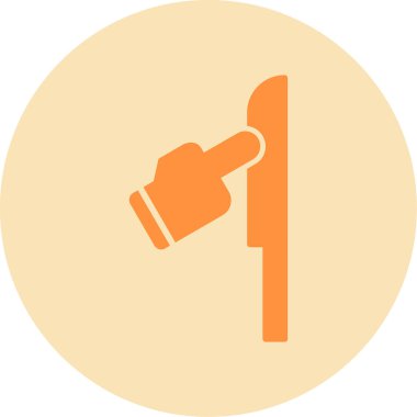 Keskin Nesne simgesi, basit vektör illüstrasyonu 