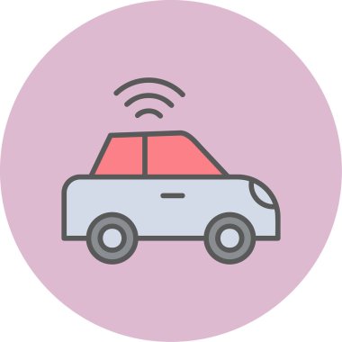 araba web simgesi basit illüstrasyon 