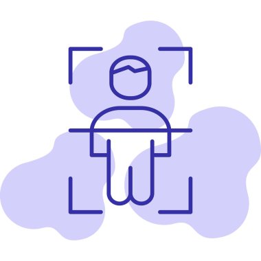 Vücut Tarama Web simgesi, vektör illüstrasyonu