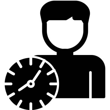 zaman yönetimi simgesi, vektör illüstrasyonu                 