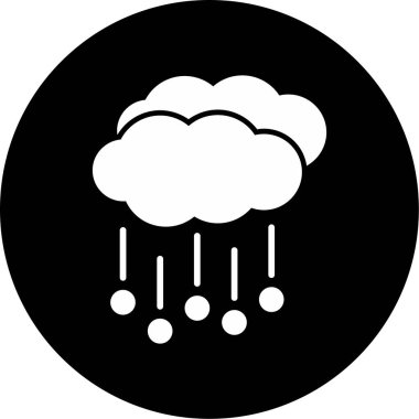 Hava durumu ikonu. Web için Hail vektör simgesinin basit illüstrasyonu          