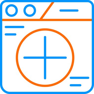 Sekme web simgesi vektör illüstrasyonu