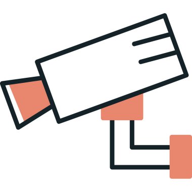 Bir CCTV kamerasının vektör simgesi, illüstrasyon  