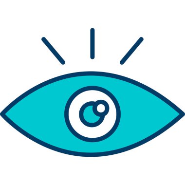 Göz. Web simgesi basit illüstrasyon 