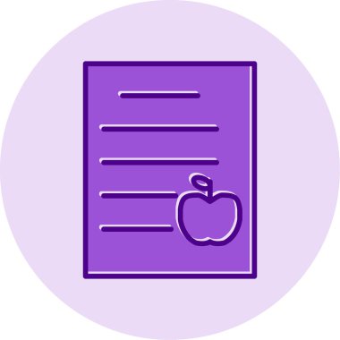 Diyet Planı Web simgesi vektör çizimi