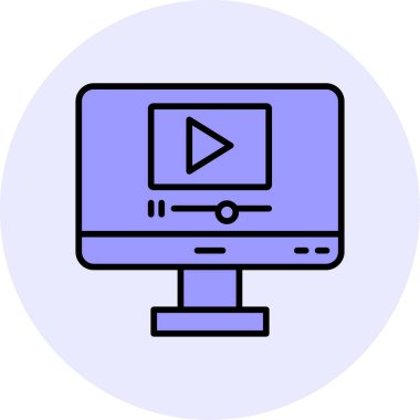 video oynatıcı simgesi, vektör illüstrasyonu basit tasarım