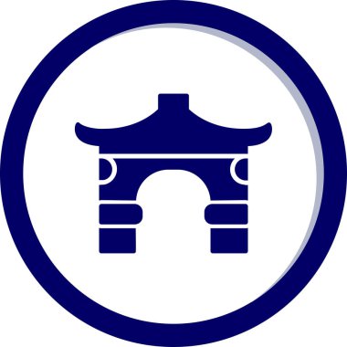 Çin geleneksel kemer ağ illüstrasyon tasarımı