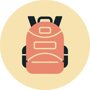 Sırt çantası. Web simgesi basit illüstrasyon