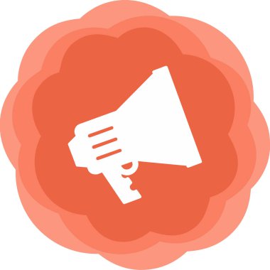 megafon web simgesi, vektör çizim 