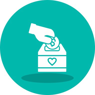 Bağış web simgesi, vektör çizim 