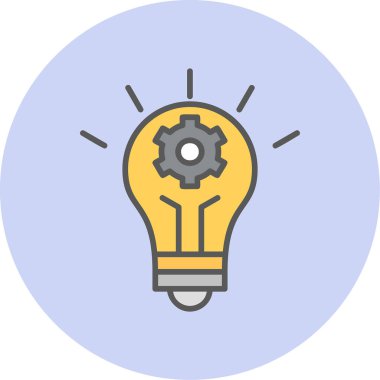 İnovasyon web simgesi basit illüstrasyon 