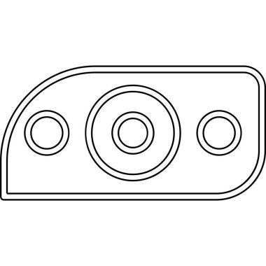 Modern araba aydınlatma simgesinin vektör illüstrasyonu                  