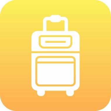 Bavul web simgesi, vektör çizim