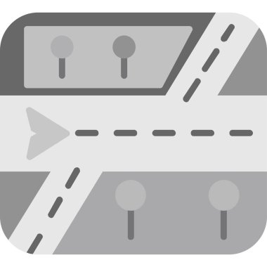 Harita simgesi, konum konsept vektör illüstrasyonu