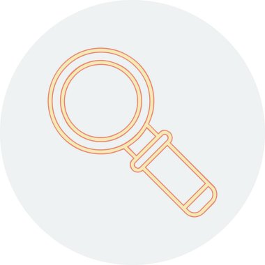 Büyütme cam simgesi, vektör illüstrasyonu 