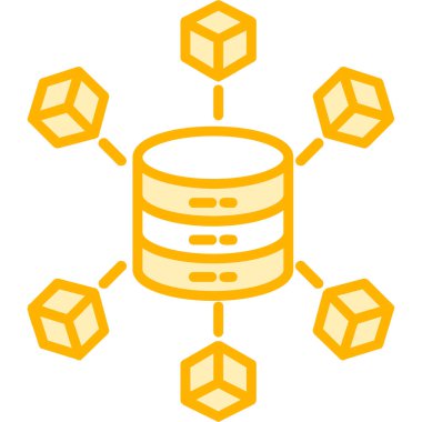 Büyük Veri vektör simgesi, basit illüstrasyon                  