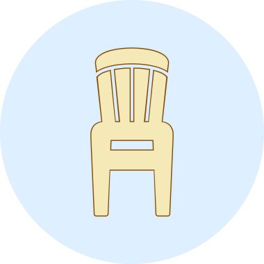 Sandalye. Web simgesi basit illüstrasyon 