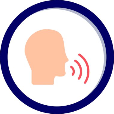 Konuşan Web simgesi vektör illüstrasyonu