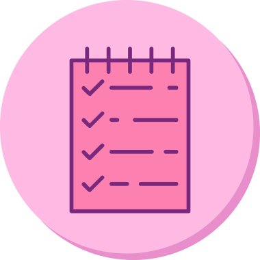 Kontrol listesi. Web simgesi basit illüstrasyon 