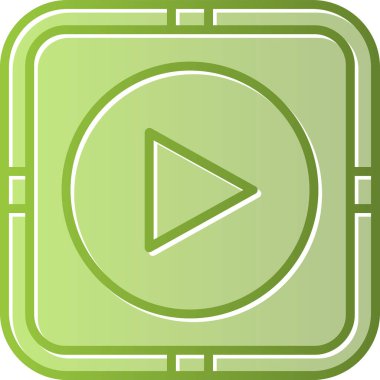 çalma düğmesi simgesi, vektör illüstrasyonu 