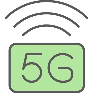 5g wifi sinyali, simge vektör illüstrasyonu