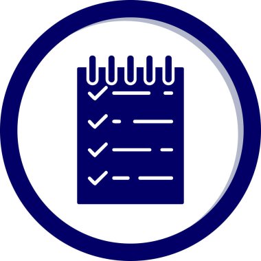 Kontrol listesi. Web simgesi basit illüstrasyon 