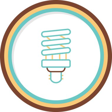 spiral ampul ikonu web basit illüstrasyon