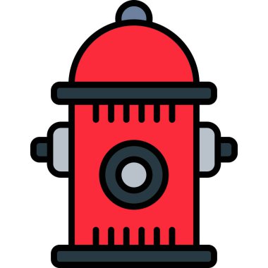 Yangın musluğu simgesinin vektör illüstrasyonu           