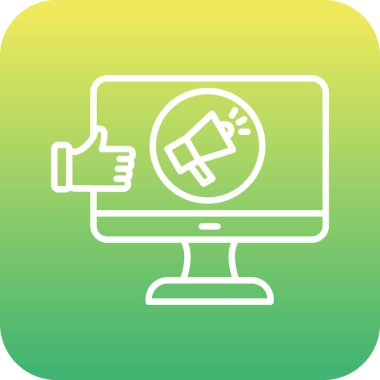 Viral pazarlama düz simgesi, vektör çizim                      