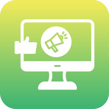 Viral pazarlama düz simgesi, vektör çizim                      