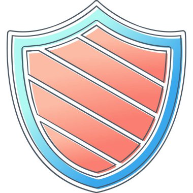 kalkan simgesi web basit illüstrasyon