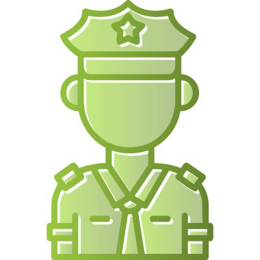 Bir polisin vektör illüstrasyon simgesi